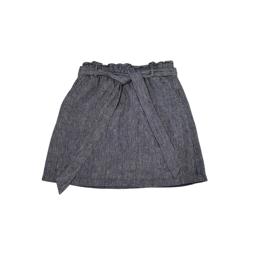 J. Crew Navy and White Pinstripe Mini Skirt